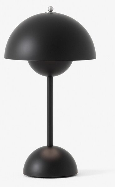 Lampa Stołowa &Tradition, Flowerpot VP9, ściemnialny, czarny, salon, tworzywo sztuczne, design