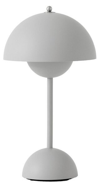 Lampa Stołowa &Tradition, Flowerpot VP9, ściemnialny, szary, salon, tworzywo sztuczne, design