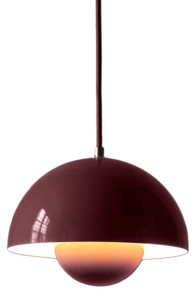 Lampa Wisząca &Tradition, Flowerpot VP1, ściemnialny, pudrowy róż, salon, metal, design