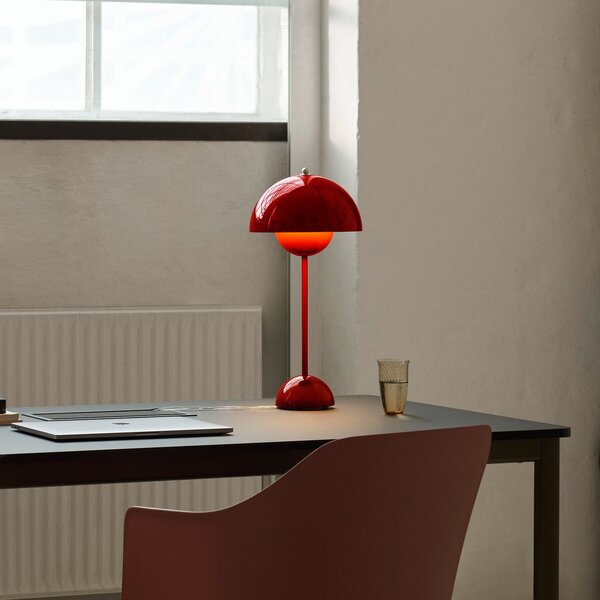 Lampa Stołowa &Tradition, Flowerpot VP3, czerwony, salon, metal, design