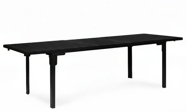 Stó ogrodowy rozkadany 180-240 cm do 12 os. stal HDPE czarny MultiGarden