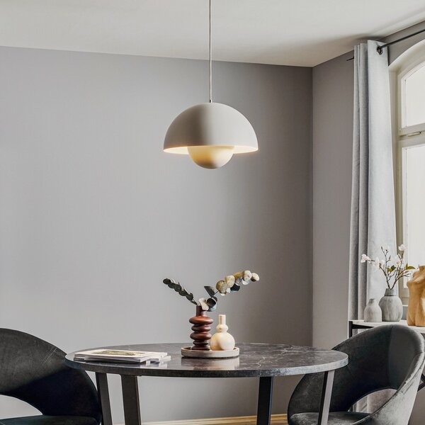 Lampa Wisząca &Tradition, Flowerpot VP7, ściemnialny, szary, salon, metal, design