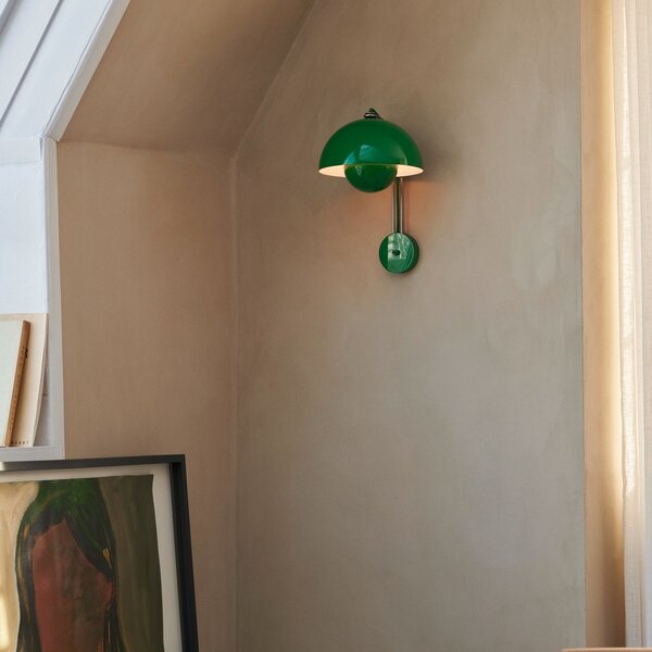 Lampa Ścienna &Tradition, Flowerpot VP8, zielony, salon, metal, design