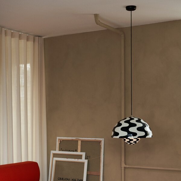 Lampa Wisząca &Tradition, ściemnialny, czarny, salon, metal, design
