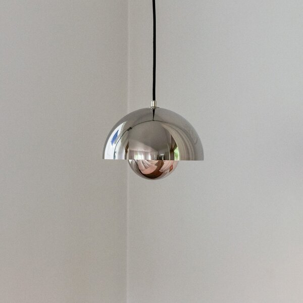 Lampa Wisząca &Tradition, Flowerpot VP1, ściemnialny, metaliczny, salon, metal, design