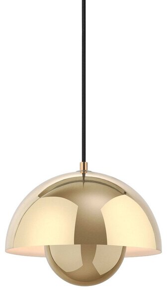 Lampa Wisząca &Tradition, Flowerpot VP1, ściemnialny, złoty | mosiężny, salon, metal, design