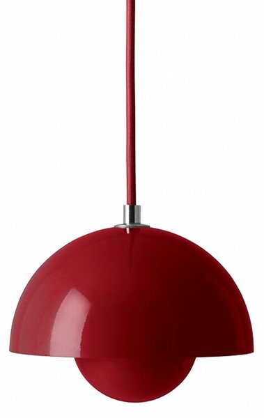 Lampa Wisząca &Tradition, Flowerpot VP10, ściemnialny, czerwony, salon, metal, design