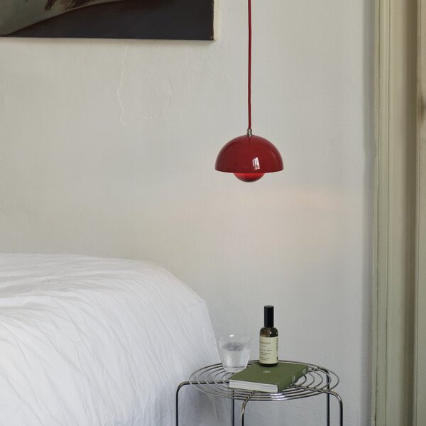 Lampa Wisząca &Tradition, Flowerpot VP10, ściemnialny, czerwony, salon, metal, design