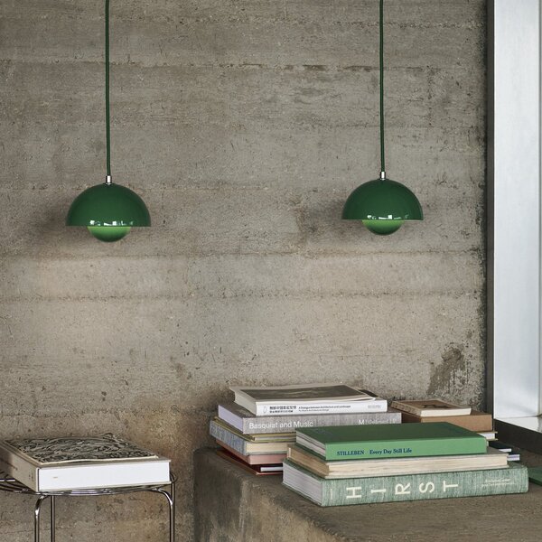 Lampa Wisząca &Tradition, Flowerpot VP10, ściemnialny, zielony, salon, metal, design