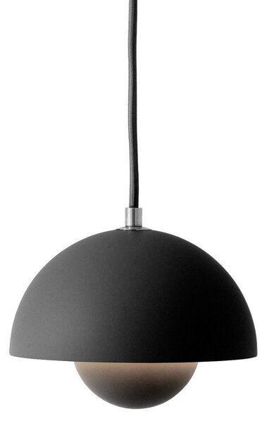 Lampa Wisząca &Tradition, Flowerpot VP10, ściemnialny, czarny, salon, metal, design