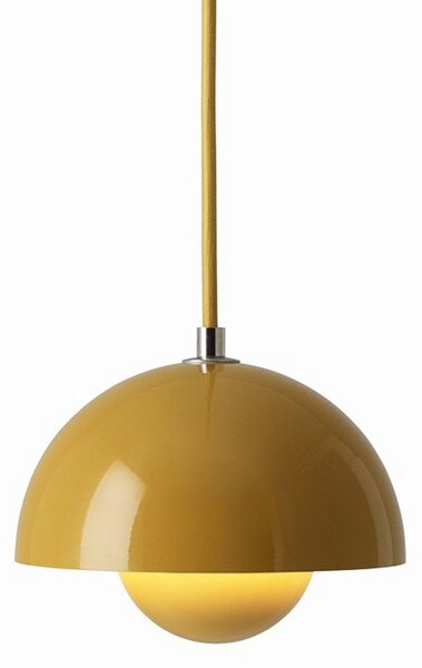 Lampa Wisząca &Tradition, Flowerpot VP10, ściemnialny, żółty, salon, metal, design
