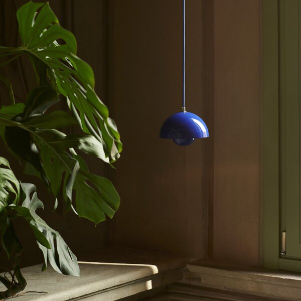 Lampa Wisząca &Tradition, Flowerpot VP10, ściemnialny, niebieski, salon, metal, design