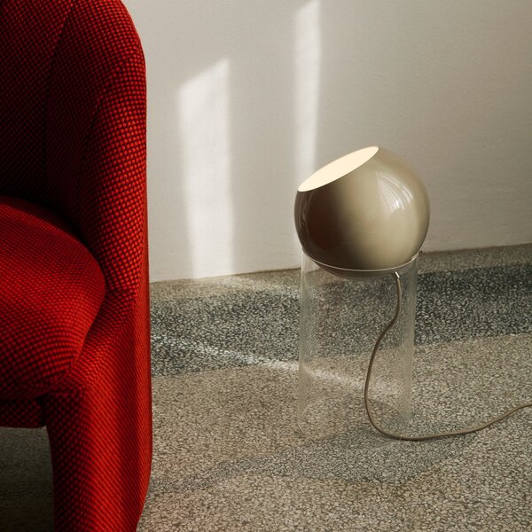 Lampa Podłogowa &Tradition, szary, salon, aluminium, design
