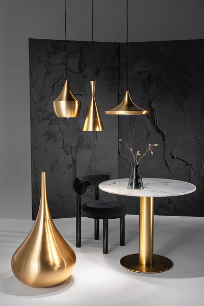Lampa Wisząca Tom Dixon, Beat, ściemnialny, złoty | mosiężny, salon, mosiądz, design