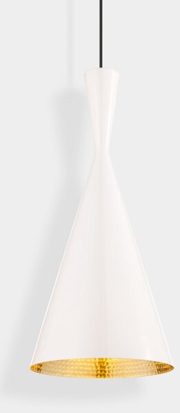 Lampa Wisząca Tom Dixon, Beat, ściemnialny, biały, salon, mosiądz, design