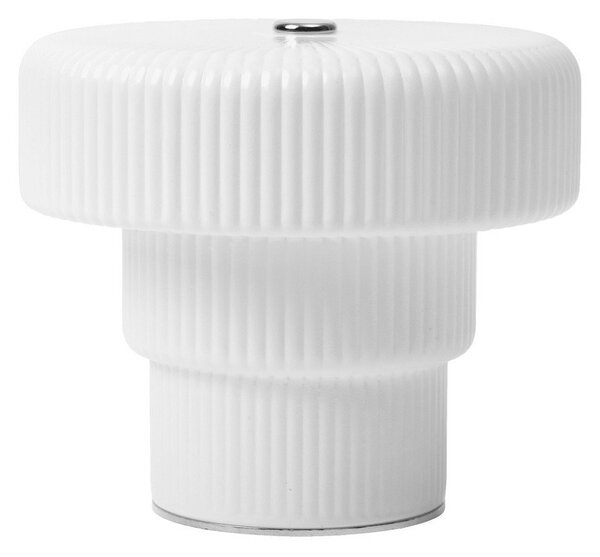 Lampa Stołowa ferm LIVING, Ripple, ściemnialny, biały, salon, szkło, nowoczesny