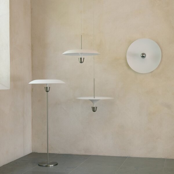 Lampa Wisząca New Works, Kantarell, ściemnialny, biały, jadalnia, metal, design