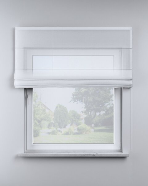 Roleta woalowa Siena kolor biały tkanina półprzezroczysta, strukturalna