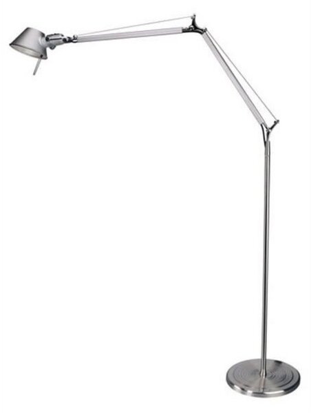 Lampa Podłogowa Artemide, metaliczny, salon, aluminium, design