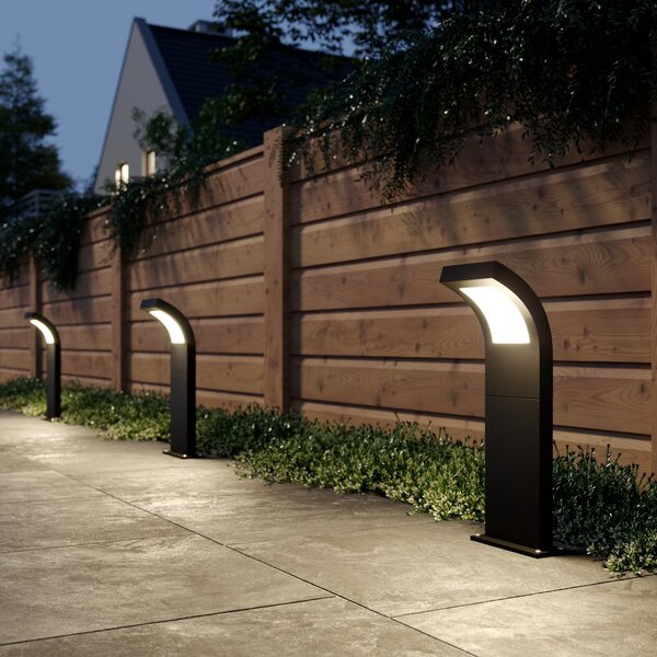 Zewnętrzna Lampa Arcchio, Advik, czarny, taras, aluminium, nowoczesny