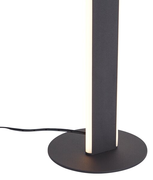Designerska lampa stołowa czarna z wbudowaną diodą LED z 3-stopniową regulacją jasności - Gate