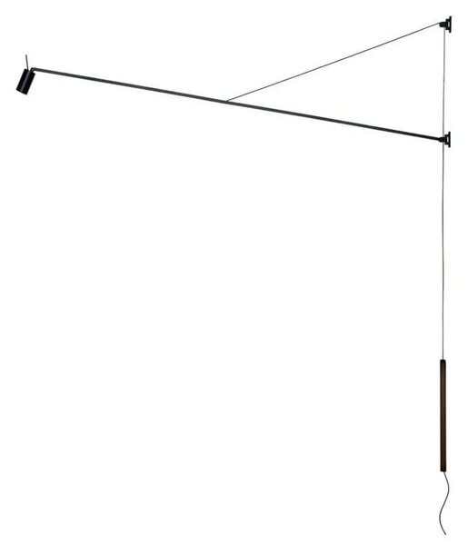 Swan Lampa Ścienna 2700K Matt Black - Nemo Lighting