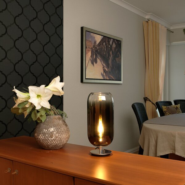 Lampa Stołowa Artemide, Gople Mini, antyczny mosiądz, salon, szkło, design