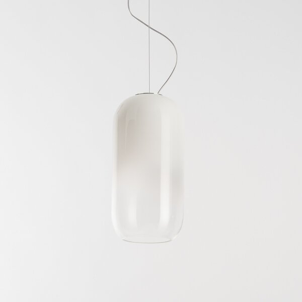 Lampa Wisząca Artemide, Gople, ściemnialny, biały, salon, szkło, design