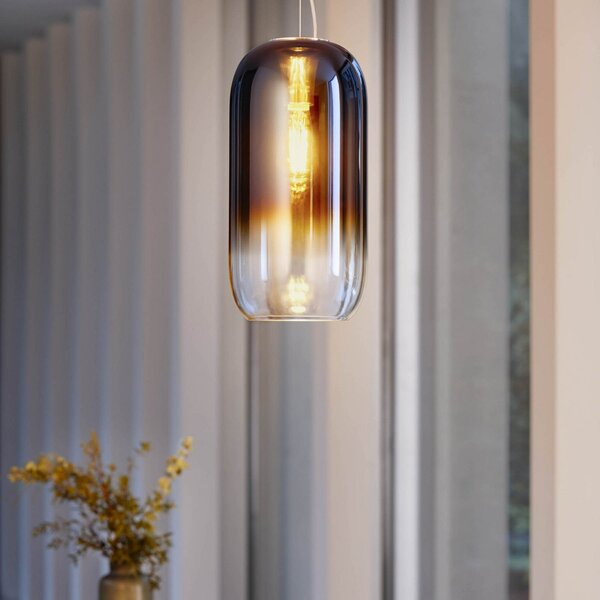 Lampa Wisząca Artemide, Gople Mini, ściemnialny, niebieski, salon, szkło, design