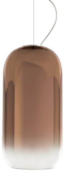 Lampa Wisząca Artemide, Gople Mini, ściemnialny, brąz rdzawy, salon, szkło, design