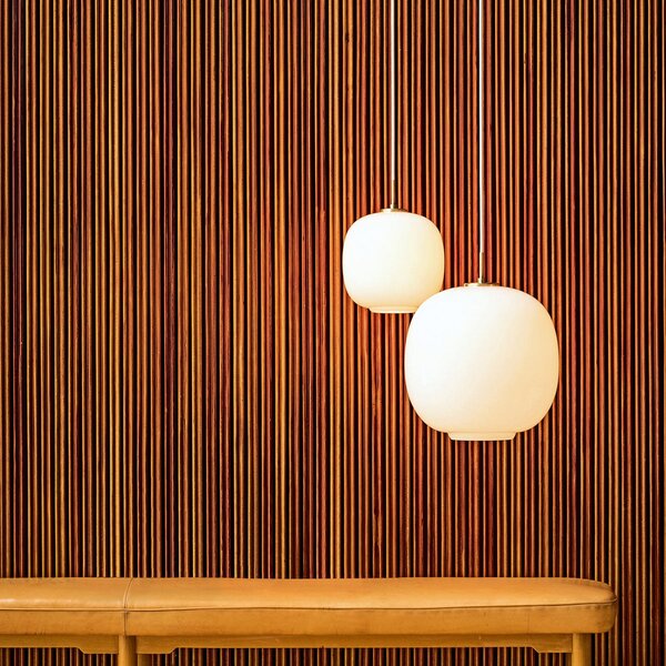 Lampa Wisząca Louis Poulsen, VL45 Radiohus, ściemnialny, biały, salon, szkło, design