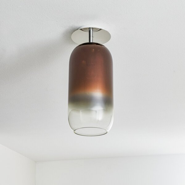 Lampa Sufitowa Artemide, Gople, ściemnialny, antyczny mosiądz, salon, szkło, design