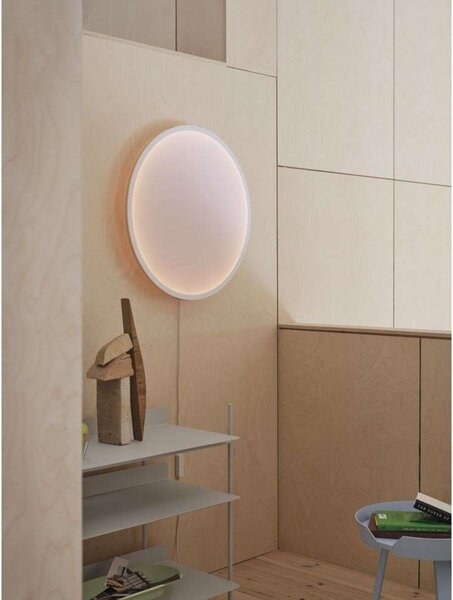Lampa Ścienna Muuto, ściemnialny, biały, salon, aluminium