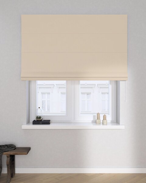 Roleta rzymska Capri kolor beżowy tkanina zaciemniająca