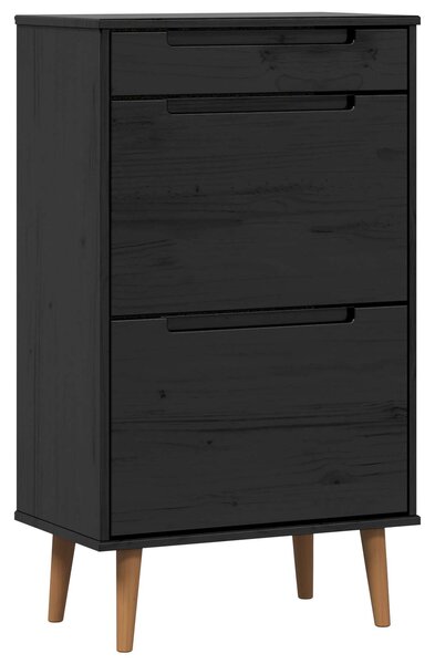 Szafka na buty MOLDE 59,5 x 35 x 103 cm Lite drewno sosnowe
