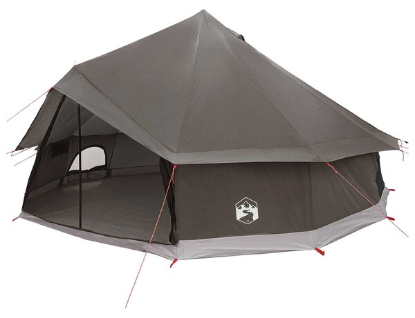 Namiot Tipi Brązowy Szary 600 x 600 x 350 cm Poliester i Stal