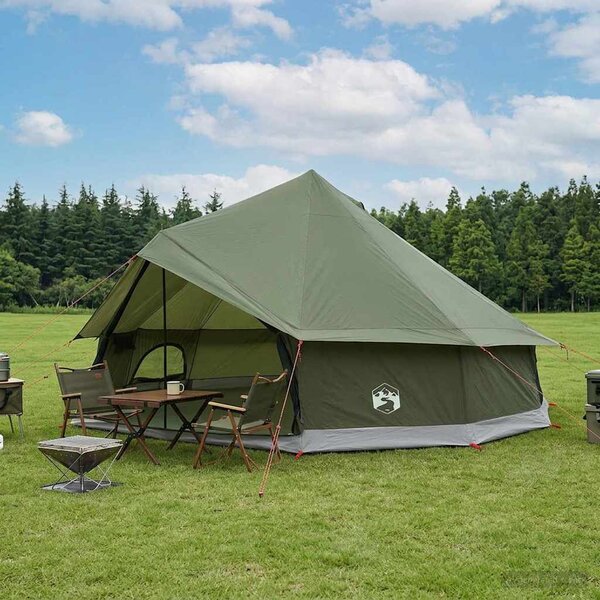 Namiot Tipi z dachem Oliwkowy zielony 600 x 600 x 350 cm