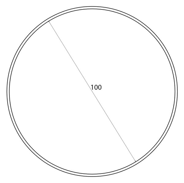 MebleMWM Lustro okrągłe OVALIO 100cm | Typ 701 | Ramka Dąb Dunin
