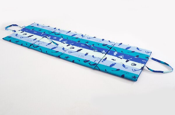 Leżak plażowy PRUH I RYBA 137x49 cm, turkusowy