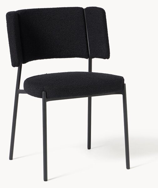 Komplet krzeseł tapicerowanych Bouclé Samantha, 2 elem