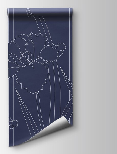 Fototapeta Niebiesko-biały wzór kwiatowy, Fototapety Kwiaty, Popularne Fototapety, t00820v1 - Tapeko.pl