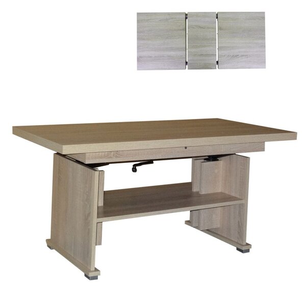 Ławostół 65x126/166 cm, podnoszony, rozsuwany, blat do kantu 3,6 cm I ArtDHome