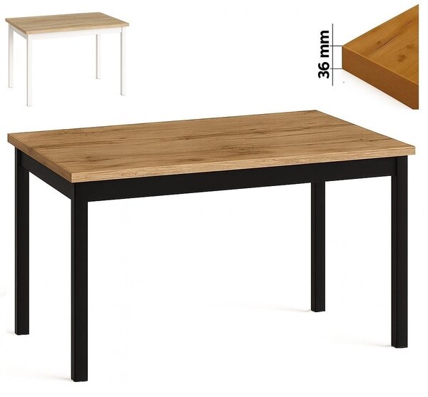Stół 60x100 cm prostokątny nierozkładany, blat do kantu 3,6 cm, nogi Drewniane „ Kwadratowe ” | ArtD Home