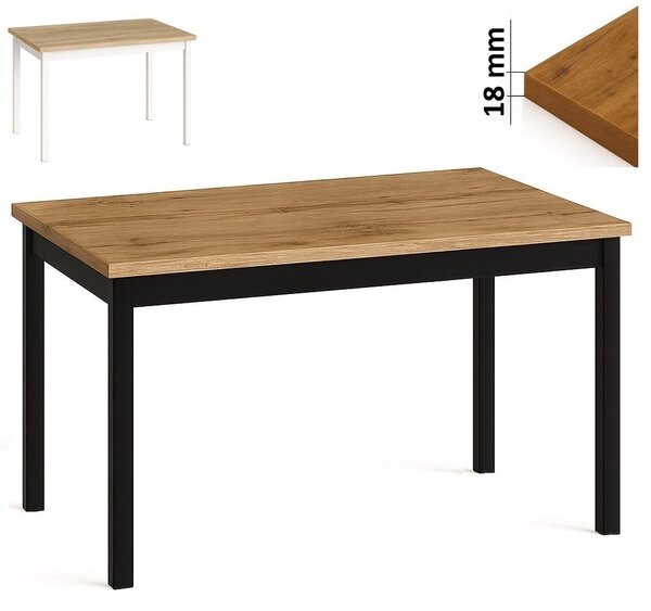 Stół 60x100 cm prostokątny nierozkładany, blat do kantu 1,8 cm, nogi Drewniane „ Kwadratowe ” I ArtDHome
