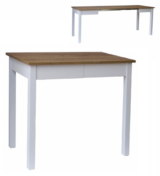 Stół 60x80/166 cm prostokątny rozkładany, blat 1,8 cm, nogi Drewniane „ Kwadratowe ” | ArtD Home