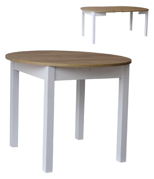 Stół 80/170 cm okrągły rozkładany, blat 1,8 cm, nogi Drewniane „ Kwadratowe ” I ArtDHome
