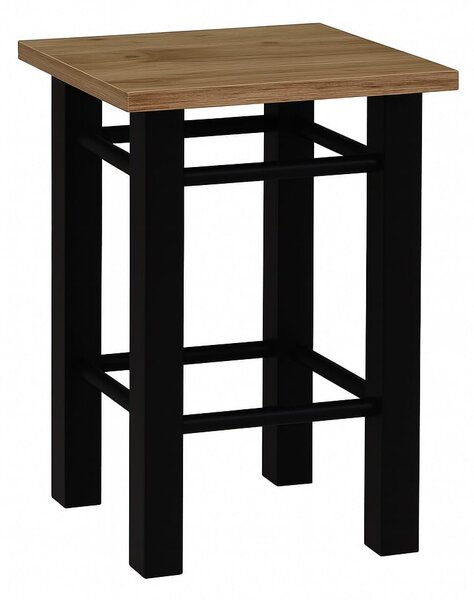Taboret DRABINKA 30 cm – drewniane siedzisko i poprzeczki | ArtD Home
