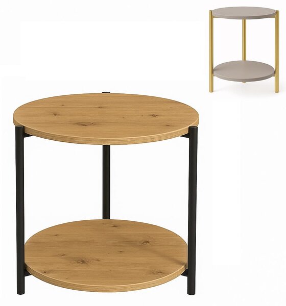 Stolik 40 cm okrągły okolicznościowy, nogi Metalowe I ArtDHome