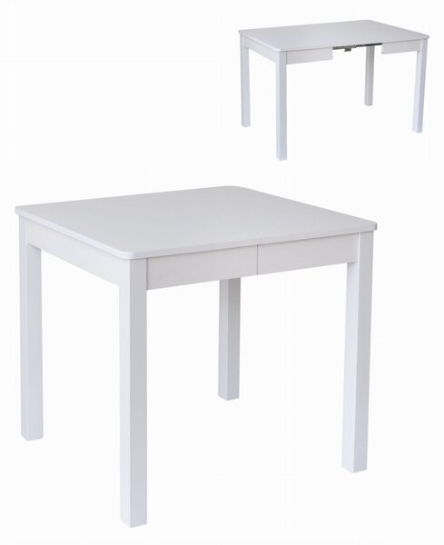 Stół 70x80/120 cm prostokątny rozkładany, blat 1,8 cm, nogi Drewniane „ Kwadratowe ” | ArtD Home