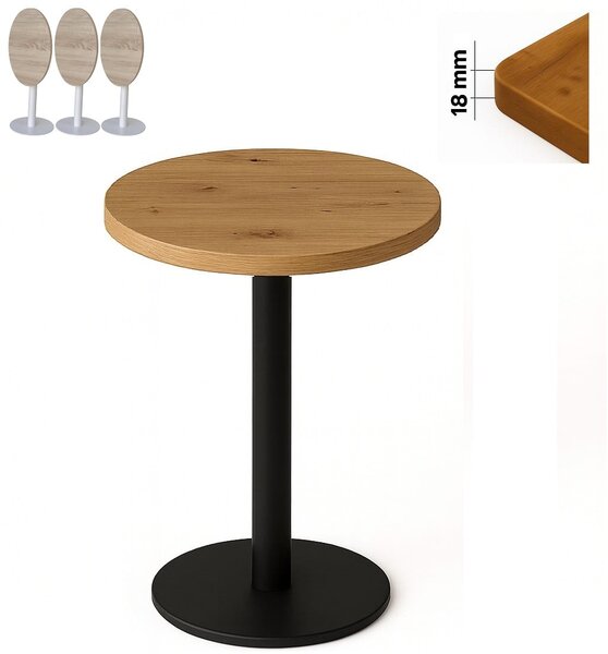 Stolik 60 cm okrągły składany, restauracja, kawiarnia, bar, blat 1,8 cm, noga Metal I ArtDHome